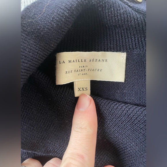 Sezane Jacob Jumper Navy Stripes size XXS - Picture 4 of 12